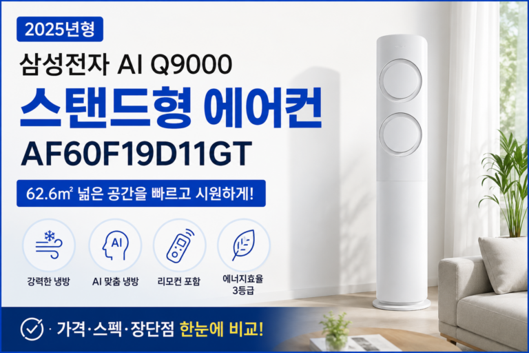 삼성전자 AI Q9000 62.6㎡ 스탠드형 에어컨 AF60F19D11GT 2025년형
